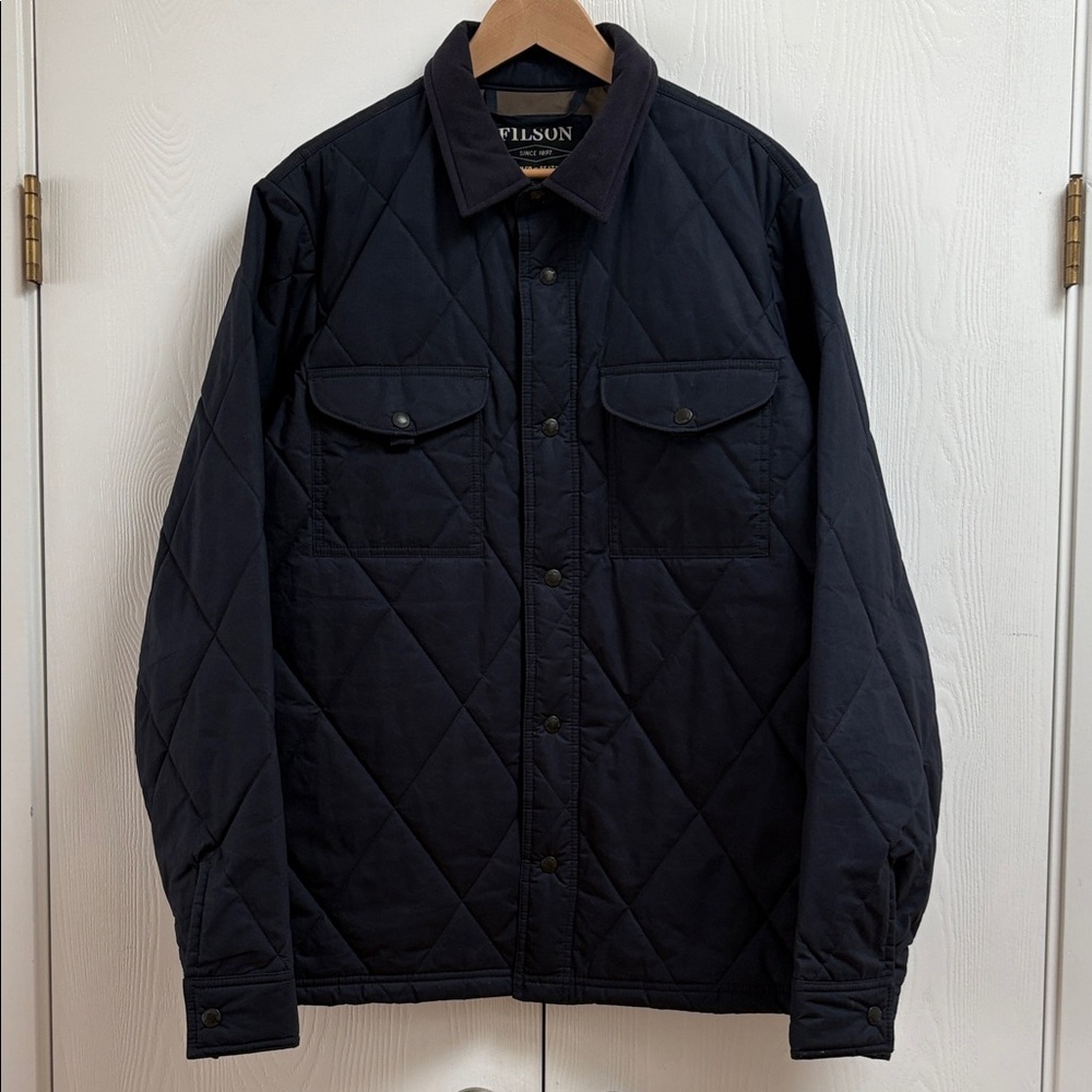Filson Men's Navy Quilted Shirt Jacket - Picture 7 of 14